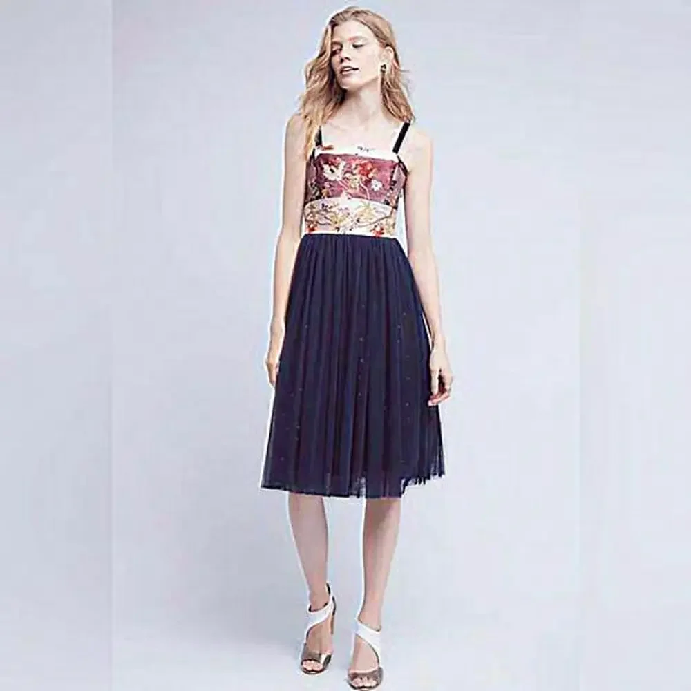 Anthropologie: NWT Moulinette Soeurs Tulle Skirted‎ Dress, Size 2 - Picture 2 of 11